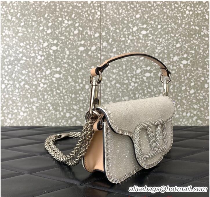 Luxury Discount VALENTINO V-logo MINI LOCO bag 5032C white