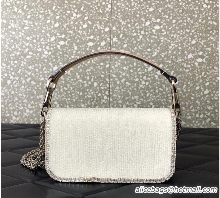 Luxury Discount VALENTINO V-logo MINI LOCO bag 5032C white