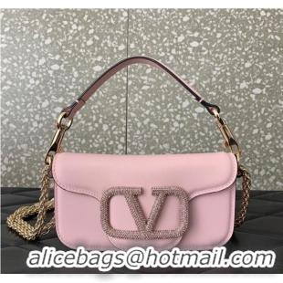 Super Quality VALENTINO GARAVANI MINI LOCO Calf leather Shoulder Bag 1W2B0K pink