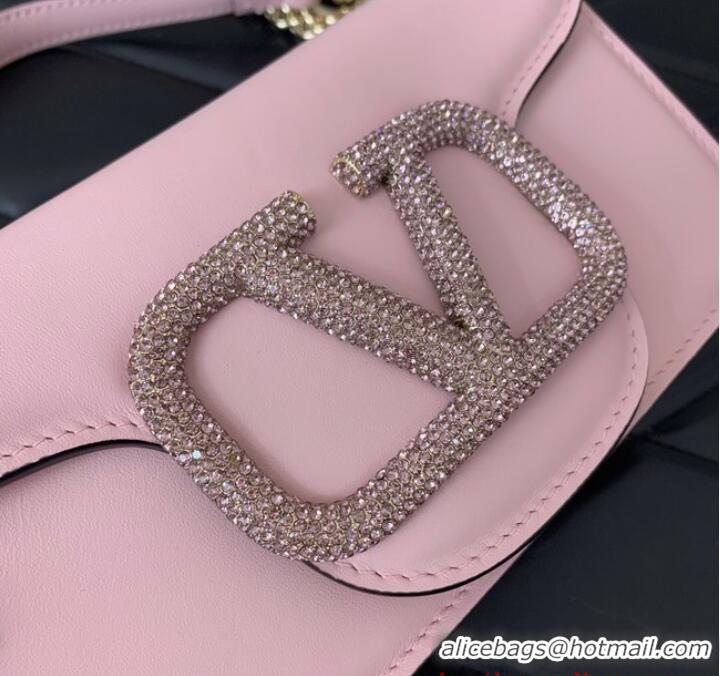 Super Quality VALENTINO GARAVANI MINI LOCO Calf leather Shoulder Bag 1W2B0K pink