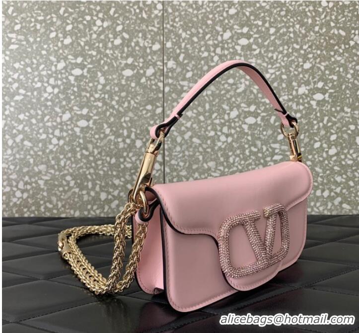 Super Quality VALENTINO GARAVANI MINI LOCO Calf leather Shoulder Bag 1W2B0K pink