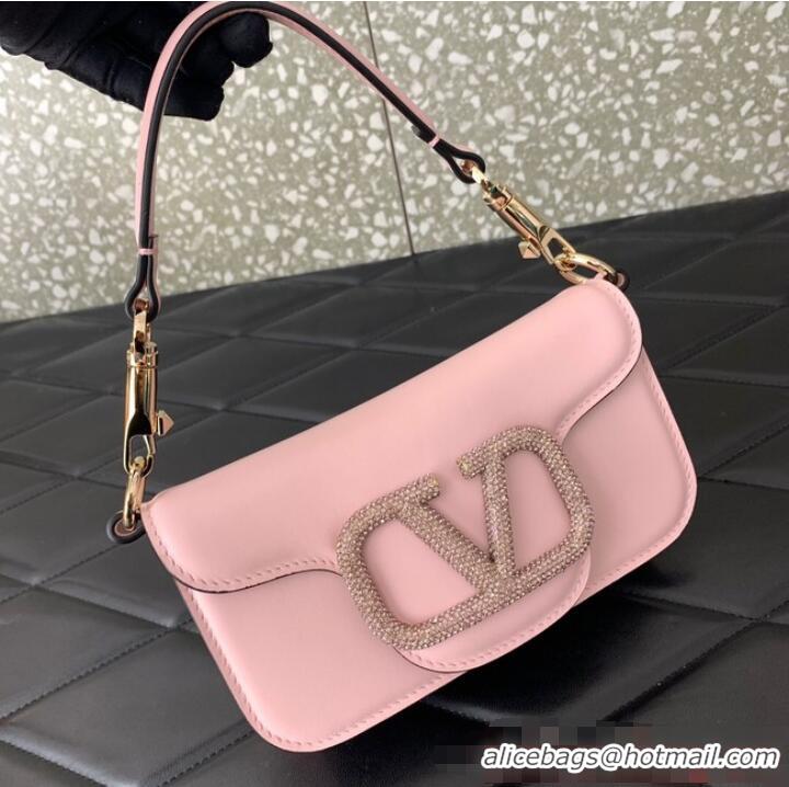 Super Quality VALENTINO GARAVANI MINI LOCO Calf leather Shoulder Bag 1W2B0K pink