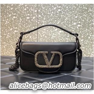 Low Cost VALENTINO GARAVANI MINI LOCO Calf leather Shoulder Bag 1W2B0K Black