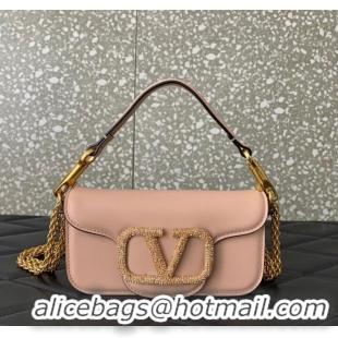 Luxury Discount VALENTINO GARAVANI MINI LOCO Calf leather Shoulder Bag 1W2B0K light pink