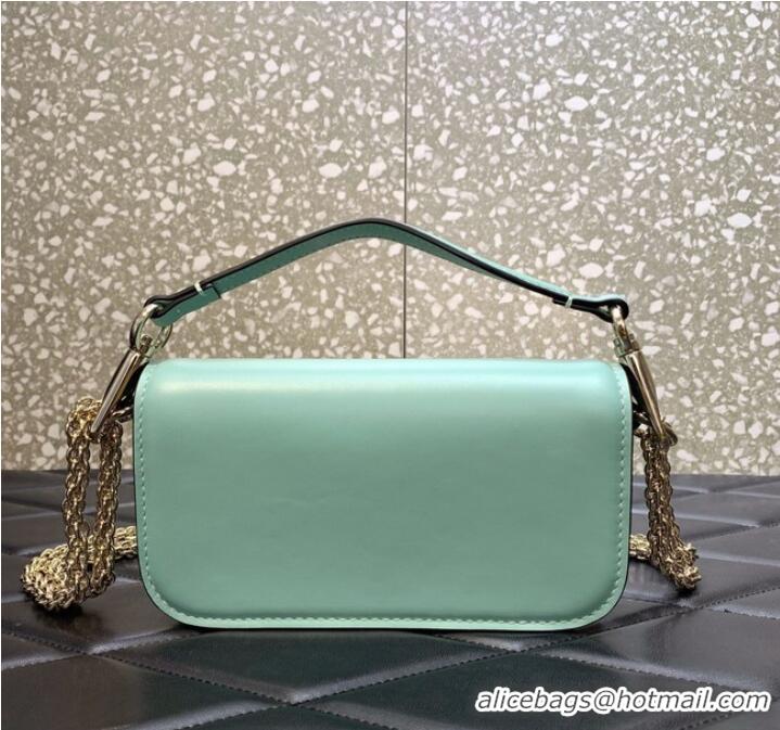 Good Taste VALENTINO GARAVANI MINI LOCO Calf leather Shoulder Bag 1W2B0K Green