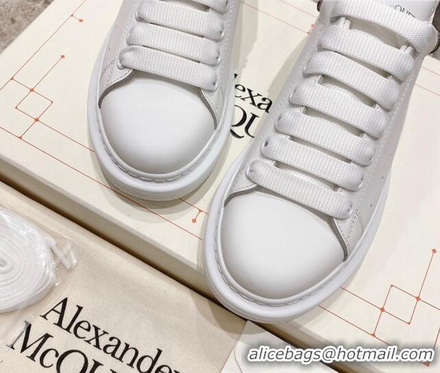 Most Popular Alexander McQueen Oversized Sneakers with Suede Heel White/Dark Grey 614116