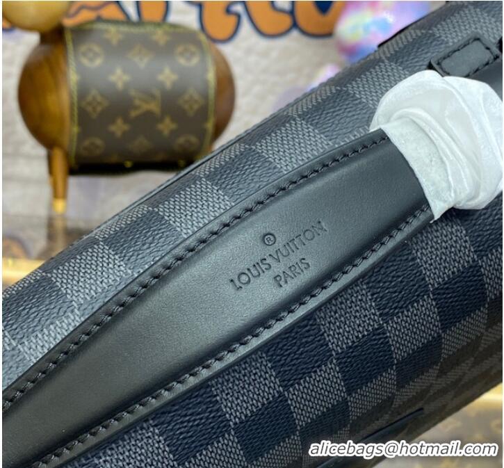 Famous Brand Louis Vuitton Damier Graphite coated canvas Messenger M46685 Black