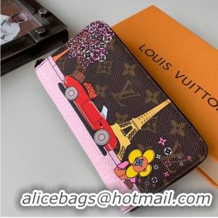 Well Crafted Louis Vuitton Monogram Canvas Zippy Color Pring Wallet M60017