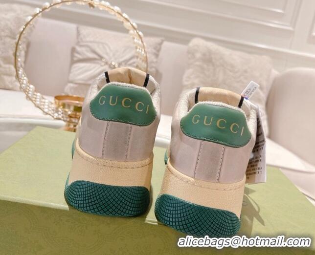 Grade Quality Gucci Screener Platform Sneakers in GG Canvas and Leather with Web Beige/Multicolor 620086