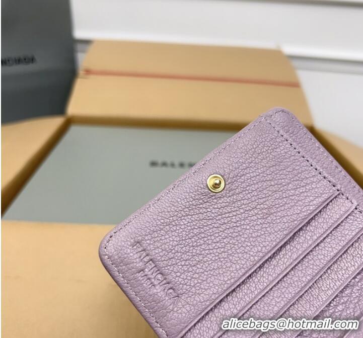 Super Quality Balenciaga WOMENS LE CAGOLE MINI WALLET 71523 Light purple