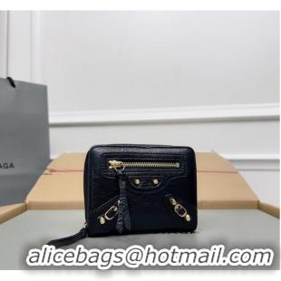 Top Design Balenciaga WOMENS LE CAGOLE MINI WALLET 71523 black