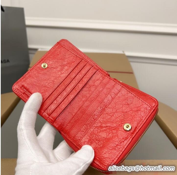 Top Quality Balenciaga WOMENS LE CAGOLE MINI WALLET 71523 Red