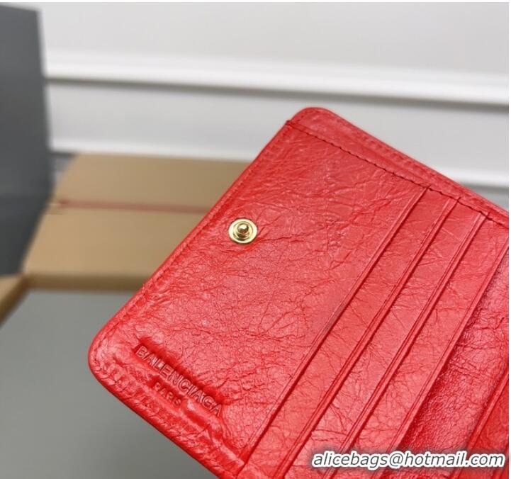 Top Quality Balenciaga WOMENS LE CAGOLE MINI WALLET 71523 Red