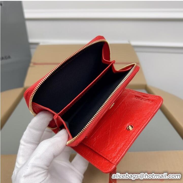 Top Quality Balenciaga WOMENS LE CAGOLE MINI WALLET 71523 Red