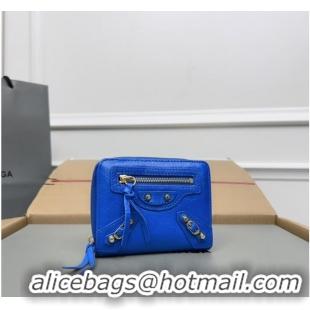 Good Product Balenciaga WOMENS LE CAGOLE MINI WALLET 71523 Blue