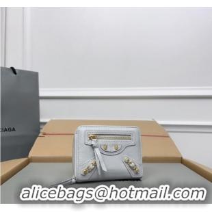 Grade Quality Balenciaga WOMENS LE CAGOLE MINI WALLET 71523 Light Gray