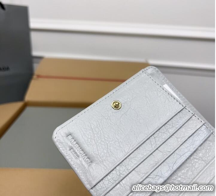 Grade Quality Balenciaga WOMENS LE CAGOLE MINI WALLET 71523 Light Gray