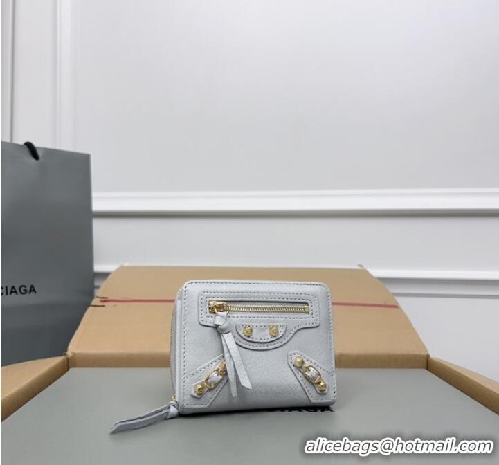 Grade Quality Balenciaga WOMENS LE CAGOLE MINI WALLET 71523 Light Gray