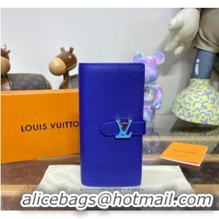 Inexpensive Louis Vuitton Vertical Wallet M82441 Blue