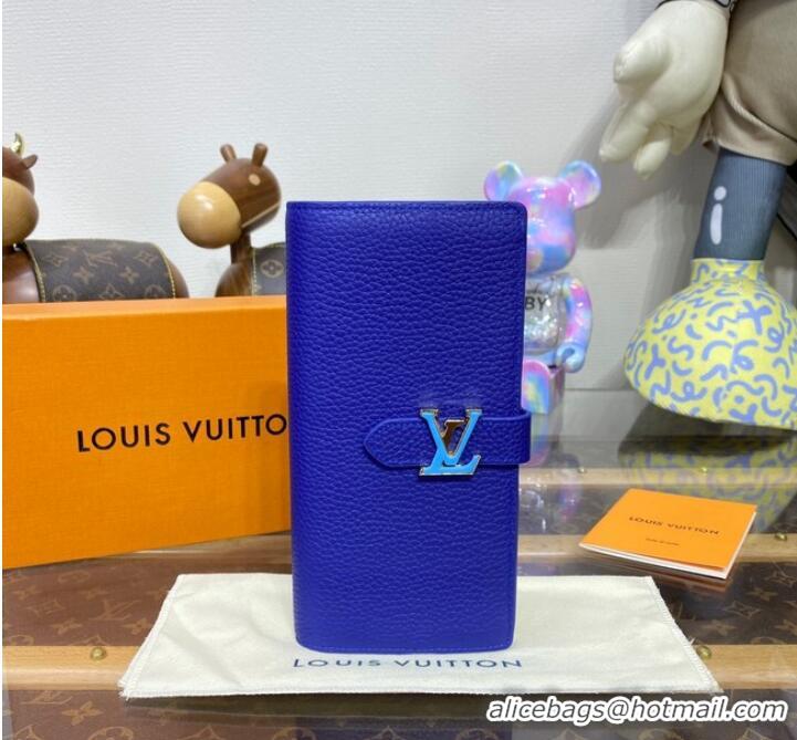 Inexpensive Louis Vuitton Vertical Wallet M82441 Blue