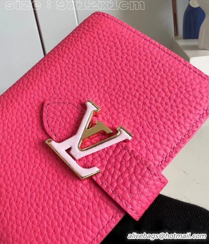 Inexpensive Louis Vuitton Vertical Compact Wallet M82461 Dragon Fruit Pink