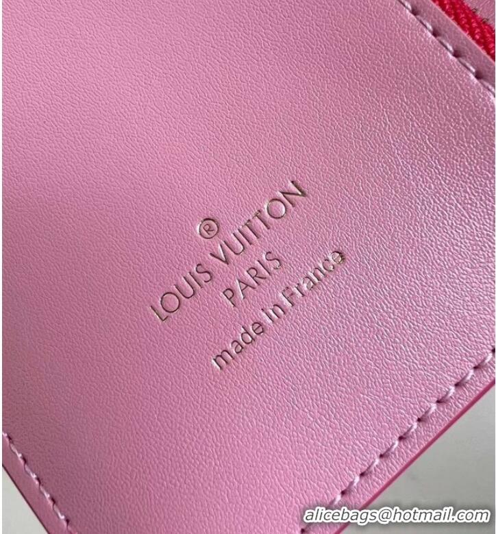 Inexpensive Louis Vuitton Vertical Compact Wallet M82461 Dragon Fruit Pink