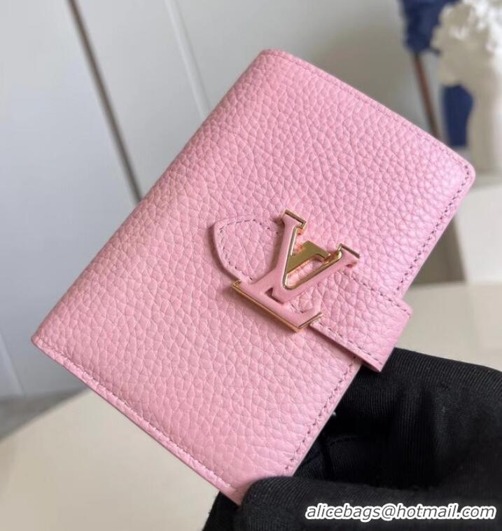 Super Quality Louis Vuitton Vertical Compact Wallet M82461 Pink