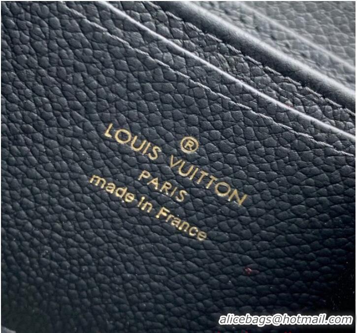 Luxurious Louis Vuitton Monogram Empreinte Zippy Coin Purse M60574 Black