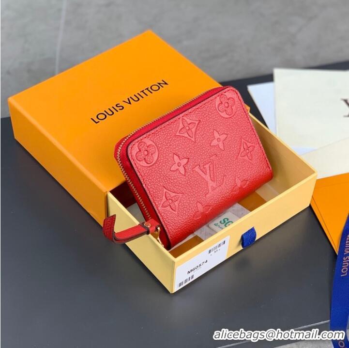 Hot Sell Cheap Louis Vuitton Zippy Coin Purse M60574 Red