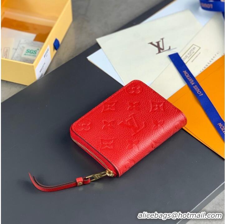 Hot Sell Cheap Louis Vuitton Zippy Coin Purse M60574 Red