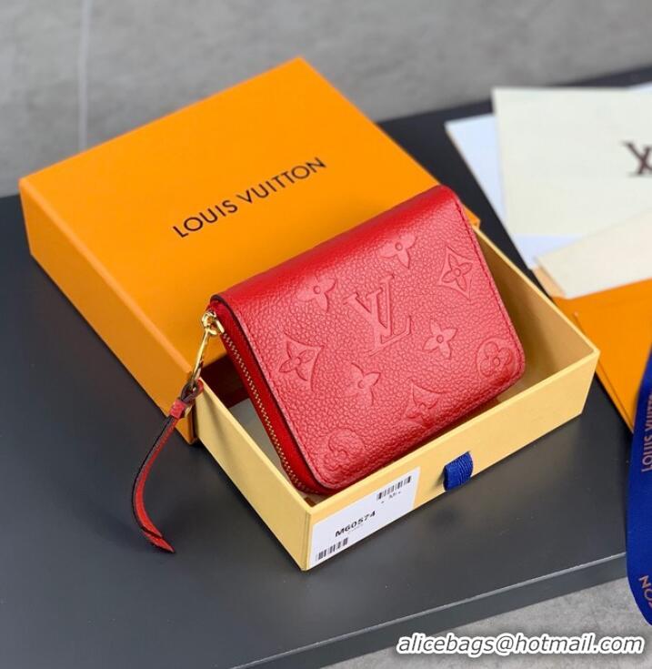 Hot Sell Cheap Louis Vuitton Zippy Coin Purse M60574 Red