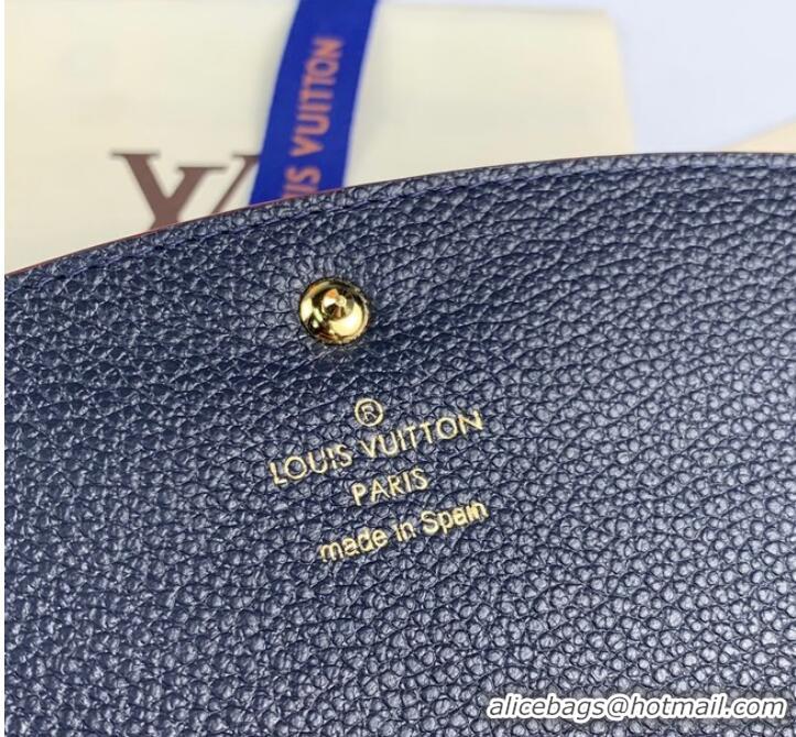 Super Quality Louis Vuitton Monogram Empreinte Emilie Wallet M69417 dark blue