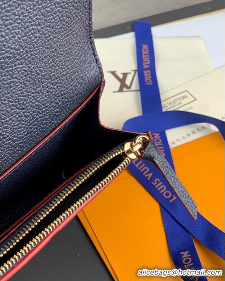 Super Quality Louis Vuitton Monogram Empreinte Emilie Wallet M69417 dark blue