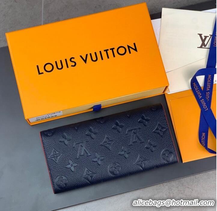 Super Quality Louis Vuitton Monogram Empreinte Emilie Wallet M69417 dark blue