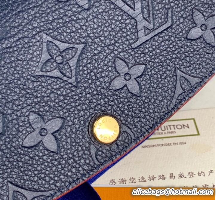 Super Quality Louis Vuitton Monogram Empreinte Emilie Wallet M69417 dark blue