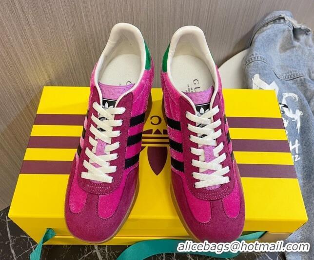 Popular Style adidas x Gucci Wedge Platform Sneakers 9cm in Pink Suede 718100