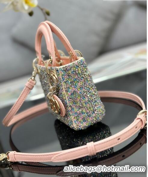 Popular Style Dior Lady Dior Micro Bag in Multicolor Crystals Embroidery S0856 2023