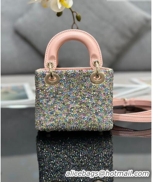 Popular Style Dior Lady Dior Micro Bag in Multicolor Crystals Embroidery S0856 2023