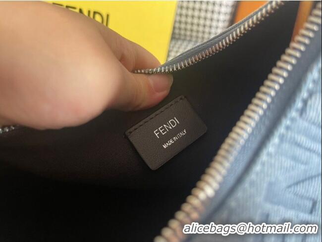 Buy Discount Fendi Fendigraphy Small Hobo Bag in 798M78 Light Blue Denim 2023