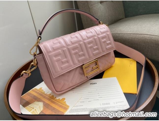 Buy Fashionable Fendi Baguette Medium Nappa Leather Bag 600M85 Light Pink 2023