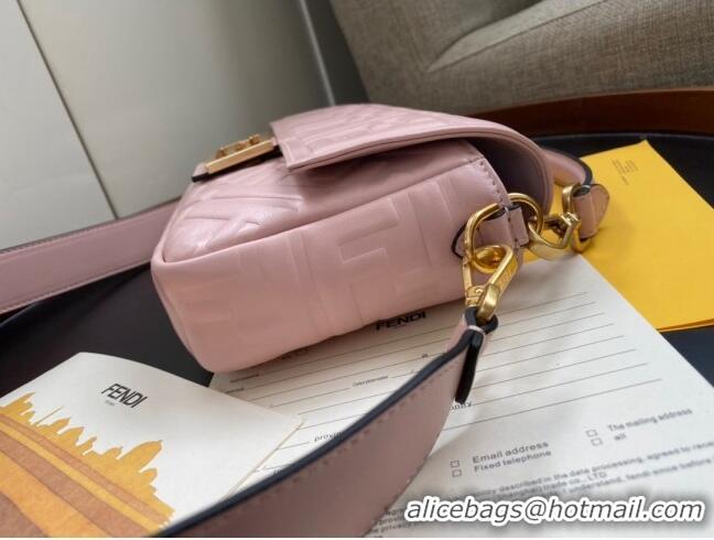 Buy Fashionable Fendi Baguette Medium Nappa Leather Bag 600M85 Light Pink 2023