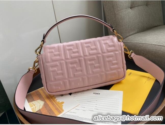 Buy Fashionable Fendi Baguette Medium Nappa Leather Bag 600M85 Light Pink 2023