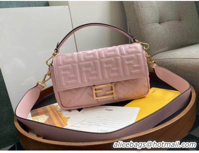 Buy Fashionable Fendi Baguette Medium Nappa Leather Bag 600M85 Light Pink 2023