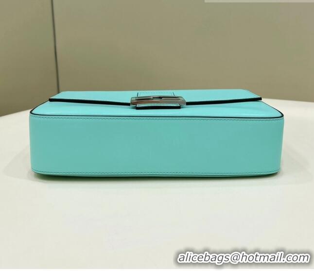 Super Quality Fendi Baguette Medium Leather Bag 80128 Tiffany Blue 2023