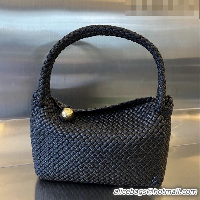 Buy Classic Bottega Veneta Tosca Shoulder Bag in Intreccio Leather 716974 Black 2023