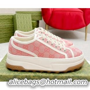 Good Looking Gucci GG Canvas Low-top Platform Sneakers 5cm Pink 719024