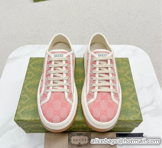 Good Looking Gucci GG Canvas Low-top Platform Sneakers 5cm Pink 719024