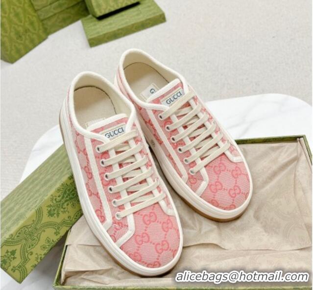 Good Looking Gucci GG Canvas Low-top Platform Sneakers 5cm Pink 719024