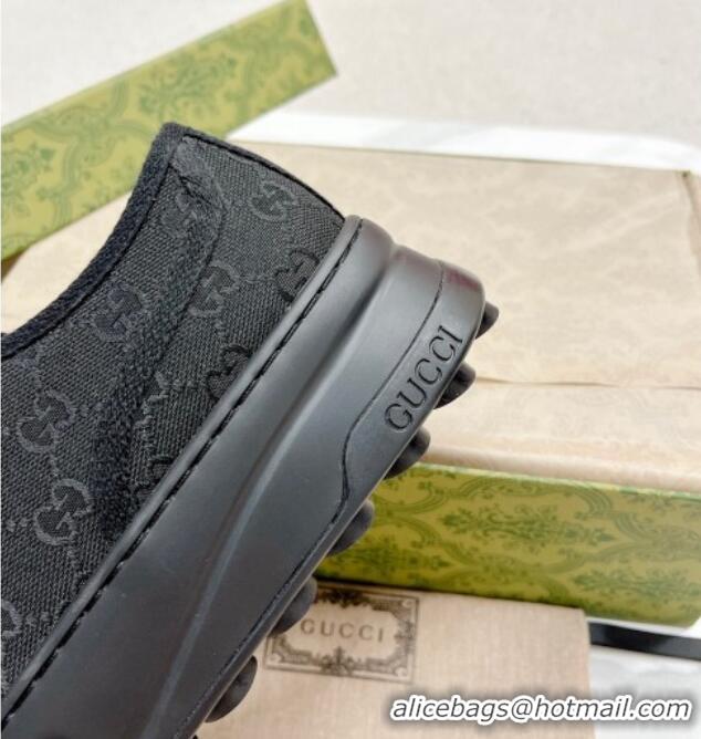 Best Product Gucci GG Canvas Low-top Platform Sneakers 5cm All Black 719025