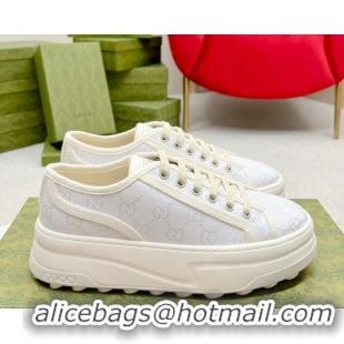 Popular Style Gucci GG Canvas Low-top Platform Sneakers 5cm White 719028